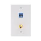 Placa de parede VCE Ethernet Coax de 2 portas Cat6 Keystone Jack