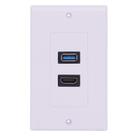Placa de parede Yeworth HDMI USB 3.0 1 porta HDMI 1 porta USB