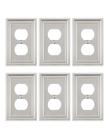 Placa de parede ZILLSEA Satin Nickel, pacote com 6 unidades, 8x12 cm, metal