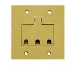Placa De Piso 3 Rj45/Rj11 Latão - Olivo