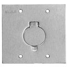 Placa De Piso 4x4 Aluminio 1 Tomada Redonda - Stamplac