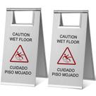 Placa de piso úmido Kigley Stainless Steel Caution 43x20cm 2,3 kg