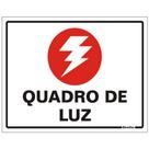 Placa De Poliestireno Auto-adesiva 20x15cm Quadro De Luz - 220 Al - Sinalize Placa 20x15 Quadro De Luz 220al Sinalize