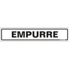 Placa de Poliestireno Auto-Adesiva 5x25cm Empurre - 200 BK - SINALIZE