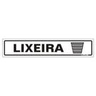 Placa De Poliestireno Auto-adesiva 5x25cm Lixeira - 200 Bq - Sinalize Placa Ps 5x25 Lixeira 200 Bq Sinalize