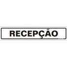 Placa De Poliestireno Auto-adesiva 5x25cm Recepção - 200 Av - Sinalize Placa 5x25 Recepcao 200av Sinalize