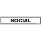 Placa De Poliestireno Auto-adesiva 5x25cm Social - 200 Cg - Sinalize Placa Poliestireno 05x25 Social 200cg Si Sinalize