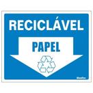 Placa de Poliestireno Autoadesiva 15x20cm Reciclável Papel 220 Bo Sinalize Placa Ps 15x20 Lixo