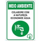 Placa de Poliestireno Autoadesiva 20x30cm Economize água 250 Cc Sinalize Placa Em Poliest.20x30
