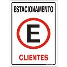 Placa de Poliestireno Autoadesiva 20x30cm Estacionamento Cliente 250 Ay Sinalize Placa Ps 20x30