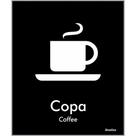 Placa De Poliestireno Store Black 15x18cm Copa - Blk08 - Sinalize