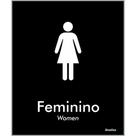 Placa De Poliestireno Store Black 15x18cm Feminino - Blk03 - Sinalize