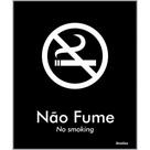 Placa de Poliestireno Store Black 15x18cm Proibido Fumar - BLK01 - SINALIZE
