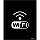 Placa de Poliestireno Store Black 15x18cm Wifi - BLK07 - SINALIZE