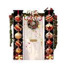 Placa De Porta De Natal 2D Plana Com Padrão De Laço Para Pendurar Na Porta Do Varanda - Decoração De