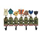 Placa de porta decorativa de madeira Welcome Wall Hook Rack