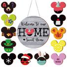 Placa de porta sazonal Qweryboo Spring Welcome com 12 placas de 30x30cm