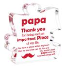 Placa de presente acrílica BDAyption Papa 12x12 cm