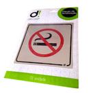 Placa de Proibido Fumar em Alumínio 15 x 15 cm - Decore