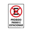 Placa de PROIBIDO PARAR E ESTACIONAR, 30x20cm, CÓD. 250CE