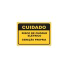 Placa de PVC 3mm CHOQUE ELETRICO GERAÇAO PROPRIA 25cmX17CM