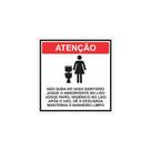 Placa de PVC 3mm ORIENTAÇAO SANITARIO FEMININO 15cmx15cm