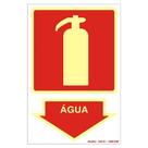 Placa de PVC Fotoluminescente Auto-Adesiva 20x30 Extintor de Água - 250 BQ - SINALIZE