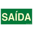 Placa de PVC Fotoluminescente Auto-Adesiva 20x40 Saida - 360 AL - SINALIZE