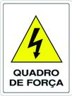 Placa de pvc sinalização cuidado quadro força eletricidade