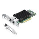 Placa de rede H! NIC PCI-E de fibra de 10 Gb, portas duplas de cobre RJ45 Placa de rede H! NIC PCI-E de fibra de 10 Gb, portas duplas de cobre RJ45