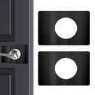 Placa de reparo para fechadura de porta Zolunu em aço inoxidável preto 13 x 6 cm