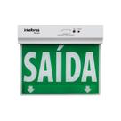 Placa de Saída de Emergência LED Dupla Face Verde Bivolt PSA 225 30 Lúmens 255x213x22mm Intelbras