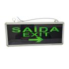 Placa de Saida Dupla Face Exit Sinalizaçao LED Bateria Emergencia
