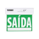 Placa De Saída Emergência C/Seletora Led Taschibra Face Dupla Bivolt