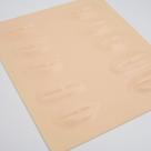 Placa de Silicone Bege com Lábios para Prática de Micropigmentaçõ Lábial
