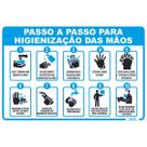 Placa de Sinalização 10 Passos para Higienização Ao Lavar as Mãos Placa de Sinalização 10 Passos para Higienização Ao Lavar as Mãos