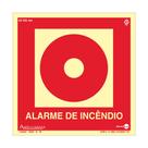 Placa de Sinalização 150x150mm ALARME DE INCÊNDIO ENCARTALE Placa de Sinalização 150x150mm ALARME DE INCÊNDIO ENCARTALE