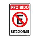 Placa de Sinalização 200x300mm PROIBIDO ESTACIONAR Ref PS01 ENCARTALE