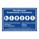 Placa de Sinalizacao 20x30cm ATENDIMENTO PRIORITARIO PS780 ENCARTALE