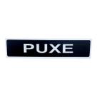 Placa de Sinalização 30x7 PUXE fundo preto letra branca