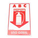 Placa de Sinalização ABC EXTINTOR USO GERAL Ref PAF 485 ENCARTALE