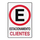 Placa De Sinalização Acesso 20x30cm Estacionamento Clientes