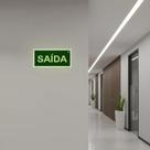 Placa de Sinalização Alta Visibilidade S12 Saída Fotoluminescente 16x25cm Placa de Sinalização Alta Visibilidade S12 Saída Fotoluminescente 16x25cm