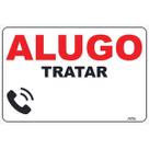Placa de Sinalização Alugo Tratar Placa de Sinalização Alugo Tratar
