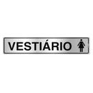 Placa De Sinalização Alumínio 05x25cm Vestiário Feminino Placa De Sinalização Alumínio 05x25cm Vestiário Feminino