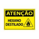 Placa De Sinalização Atenção Hexano Destilado 30x20 Ecom IA - SA76 F9e Placa De Sinalização Atenção Hexano Destilado 30x20 Ecom IA - SA76 F9e
