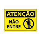 Placa De Sinalização Atenção Não Entre 30x20 Ecom IA - SA81 F9e