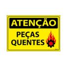 Placa De Sinalização Atenção Peças Quentes 30x20 Ecom IA - SA90 F9e