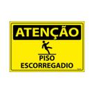 Placa De Sinalização Atenção Piso Escorregadio 30x20 Ecom IA - SA89 F9e