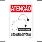 Placa De Sinalização Atenção Protetor Auricular Uso Obrigatório 20x30 Ekomunike - S-200 F9e
